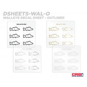 Walleye Silhouette Rod Decals - Peel & Stick