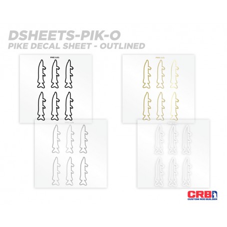 Pike Silhouette Rod Decals - Peel & Stick
