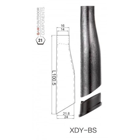 GAHO Carbon-Hybrid Grip  XDY-BS - 100.5mm, 7mm ID